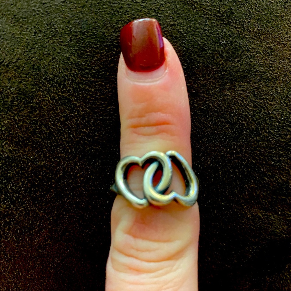 James Avery Linked Hearts Ring
